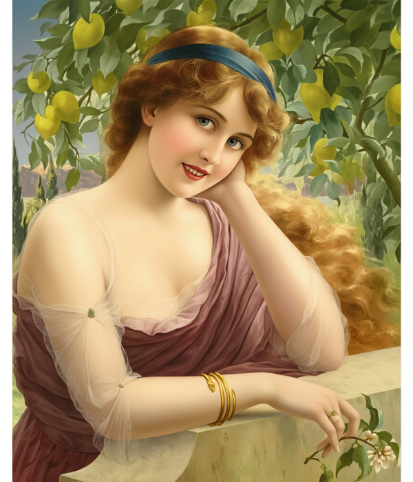 Mergina prie citrinmedžio, Emile Vernon 203-SD