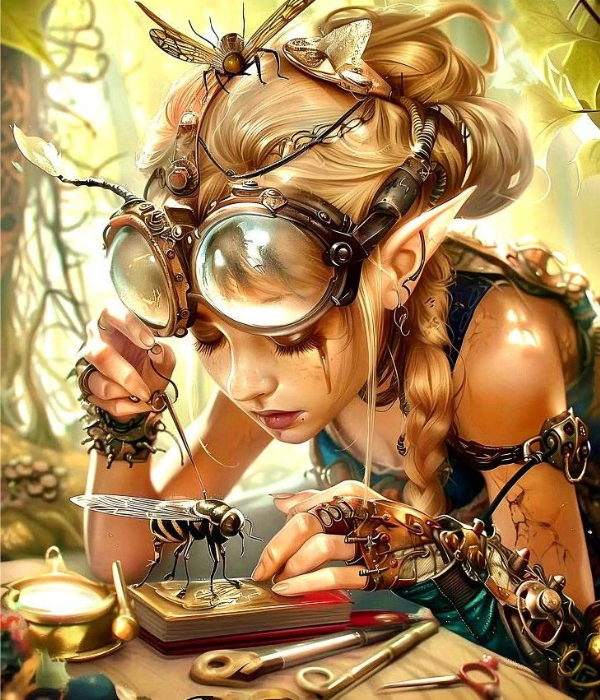 Mokslininkė. Steampunk 12-ST