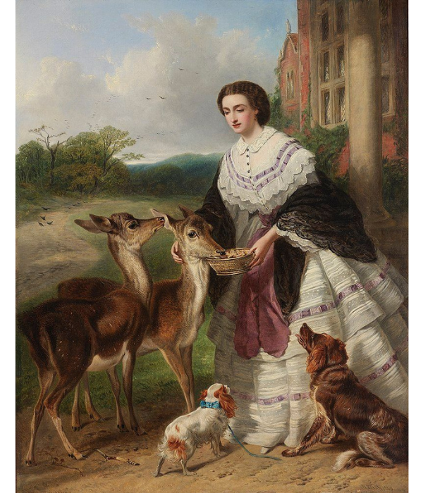 Moteris šerianti elnius, William Powell Frith 177-SD
