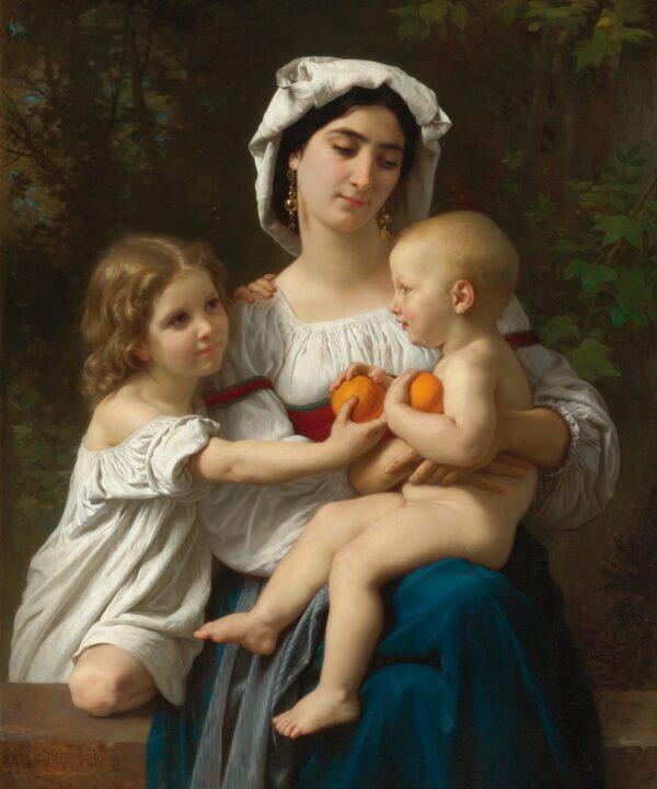 Motina su vaikais, William-Adolphe Bouguereau 55-SD