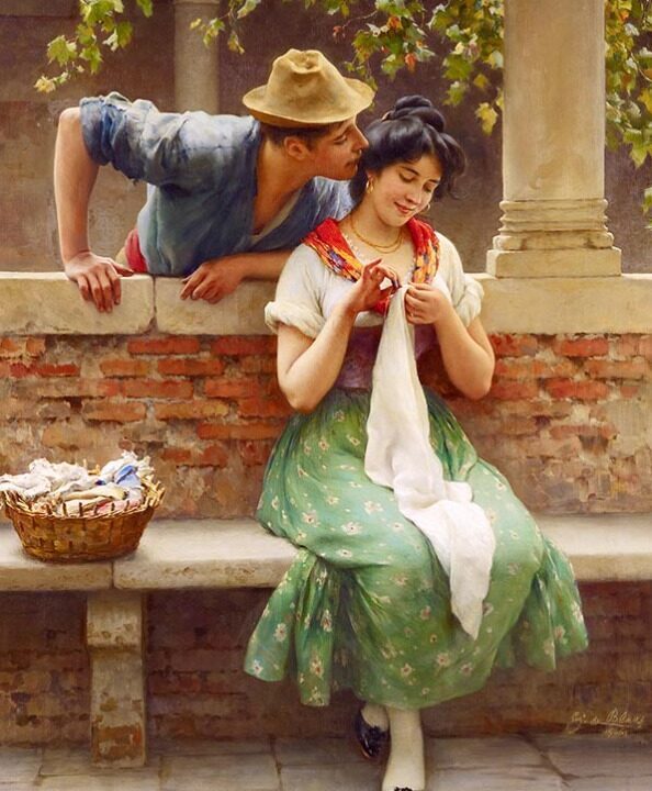 Venecijos įsimylėjėliai, Eugene de Blaas 157-SD
