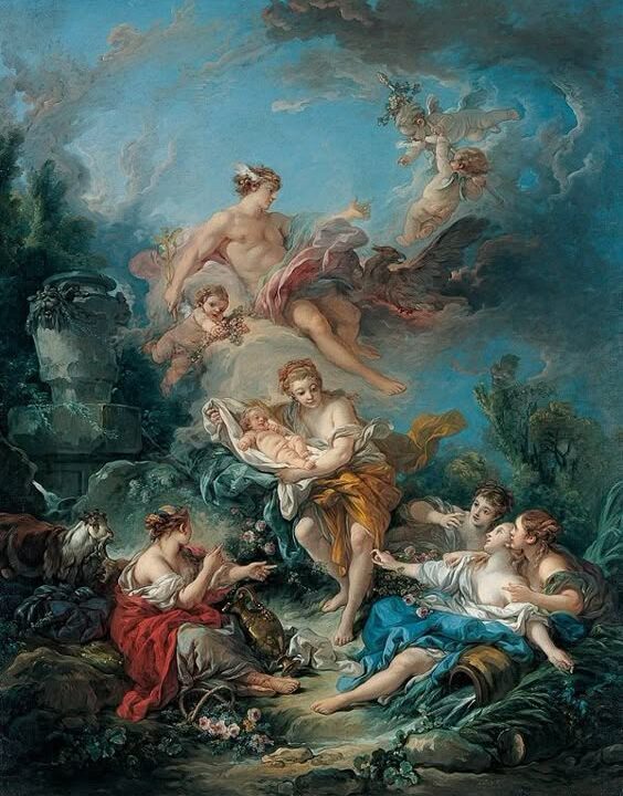 Merkurijus patiki kūdikį nimfoms, Francois  Boucher 164-SD