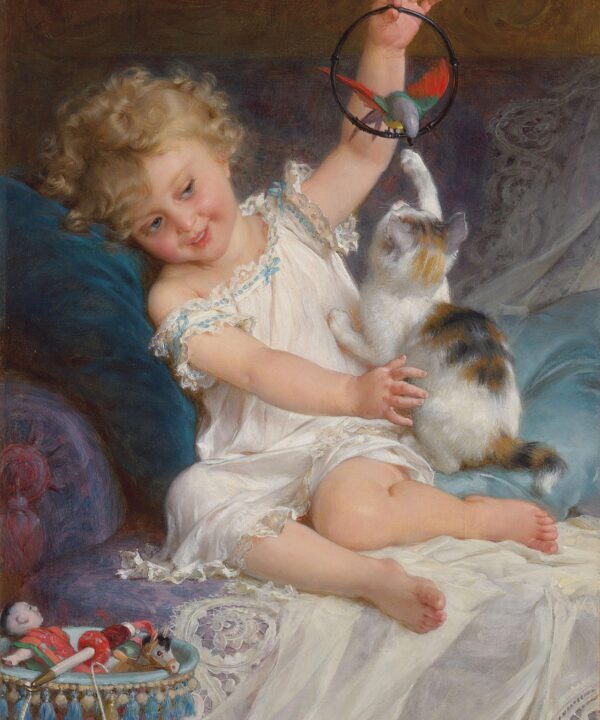 Mažoji mergaitė su kačiuku, Emile Munier 100-SD