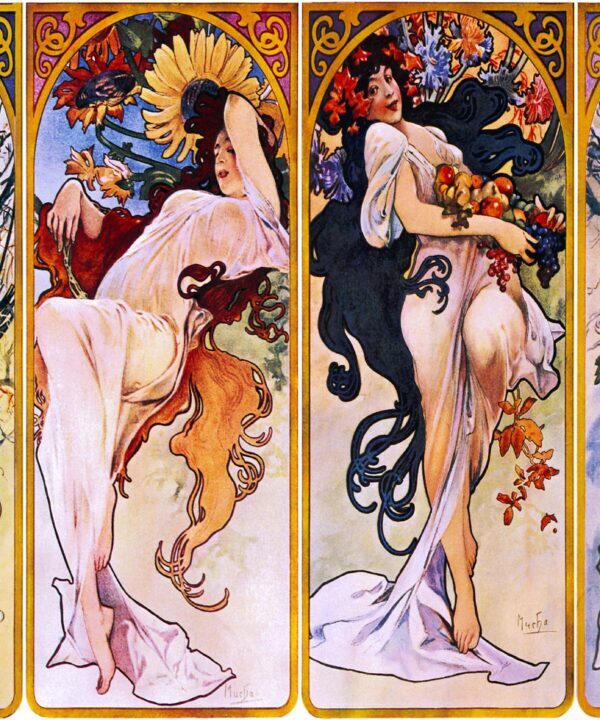 Keturi metų laikai  Alphonse Mucha 1-SD
