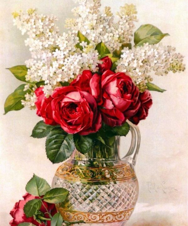 Baltos alyvos ir raudonos rozes, Paul de Longpre