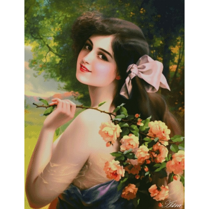 Mergina su rožėmis, Emile Vernon 221-SD - Image 2
