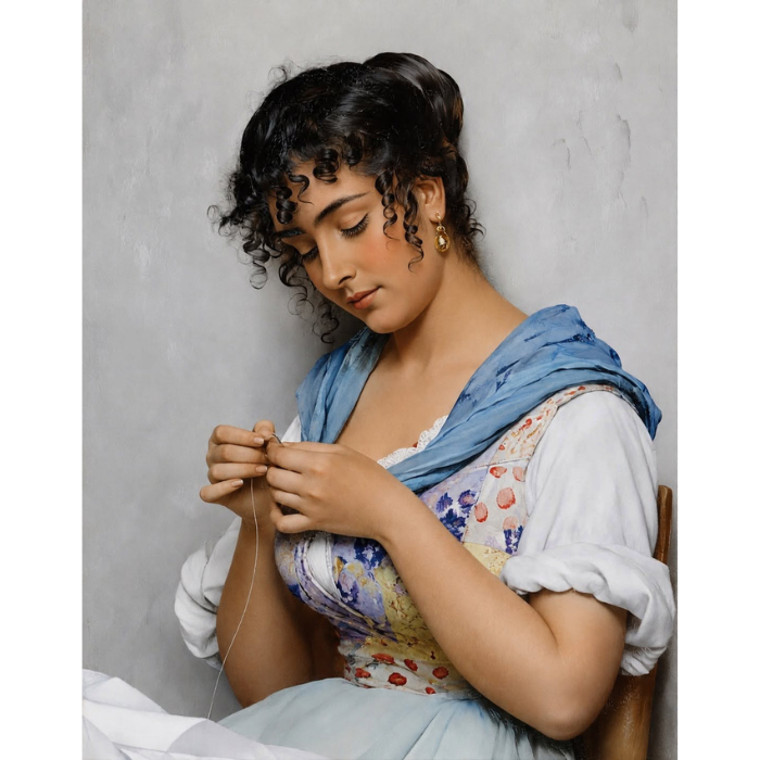 Italė siuvėja, Eugene de Blaas 235-SD